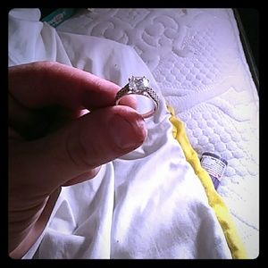CZ Sterling silver engagement ring